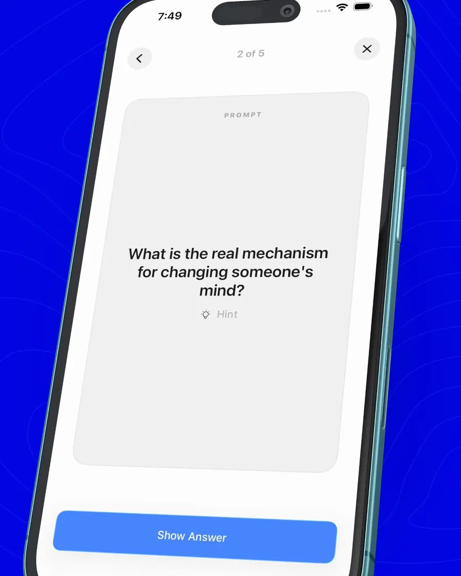 Flashcards generated from a saved article in Linkwise Creator Mode