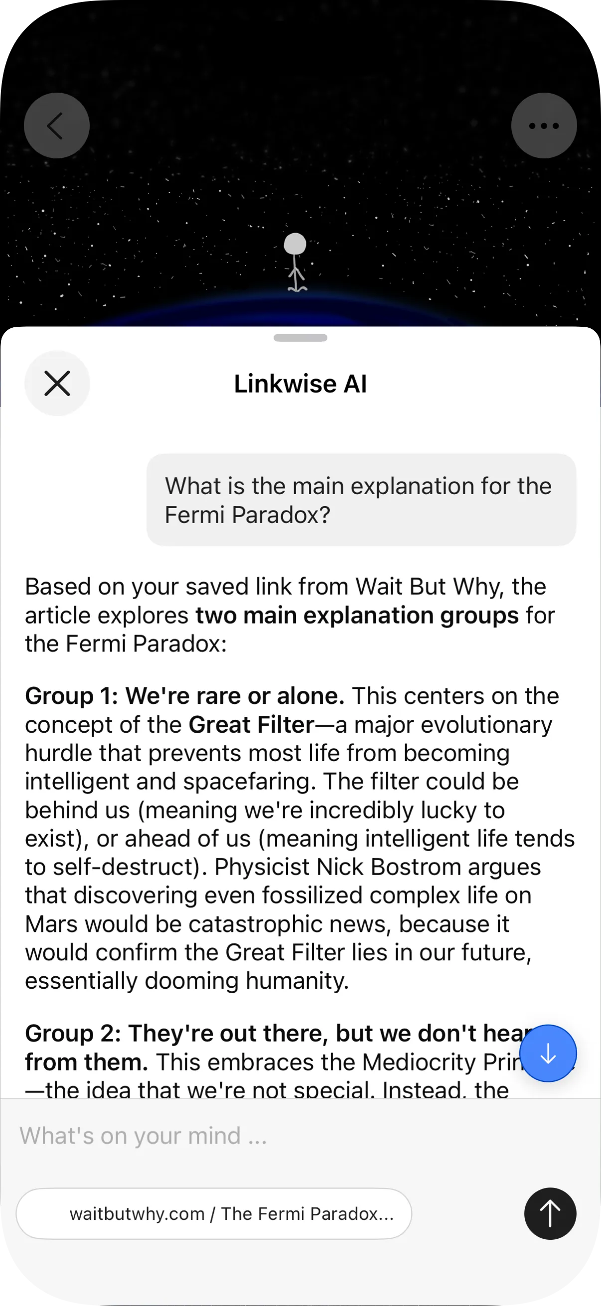 AI chat interface with grounded responses