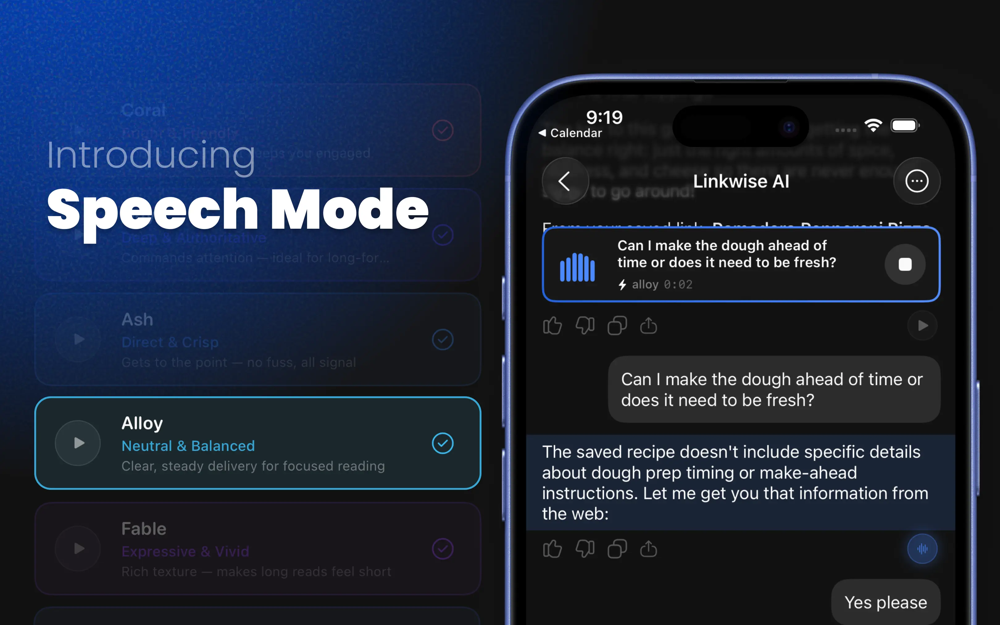 Introducing Speech Mode for Linkwise AI